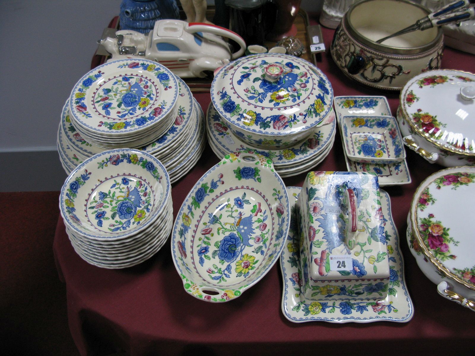 Masons "Regency" Dinnerware of Forty Two Pieces, comprising six dinner, six breakfast and ten side