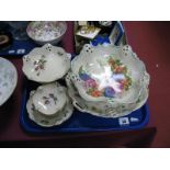 Meissen Blue and White Plate, Rosenthal dishes, other ceramics:- One Tray