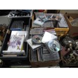 A Quantity of CD's and DVD's:- Three Boxes