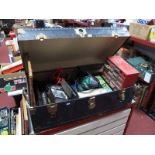 Wrench Sets, jump leads, mini screw cabinet and contents, pond pump, DIY tools, etc, all contained