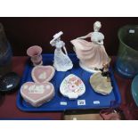 Coalport Figurines - Bell of the Ball (Ladies of Leisure), Graceful (Chantilly Lace) and Berenice (