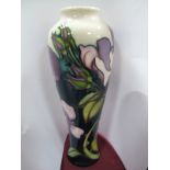 A Moorcroft Pottery Vase, decorated with the "Rose" design, shape 121/10, limited edition No. 44/50,