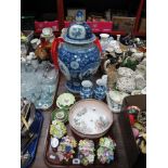 Doulton & Stratford Posies, Britannia trinket box, Oriental ware, etc:- One Tray, together with a