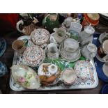 Aynsley "Cottage Garden" Scent Spray and Trinket, eggshell china and other teaware etc:- One Tray