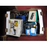 A Quantity of Boxed and Loose Cameras, including Minolta, Ricoh, Samsung, Hanimex, Praktica, etc:-