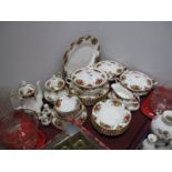 Royal Albert Old Country Roses Dinnerware: Two oval meat plates, three tureens, gravy boat and