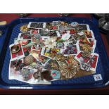 Assorted Costume Brooches, including flowerheads, filigree, enamel etc:- One tray