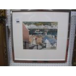 Tony Houghton, Watercolour "Whitby", 19.5x24cms, signed lower right.