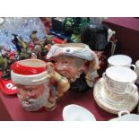 Royal Doulton Large Character Jugs, "Santa Claus" D6668, "Pearly Queen" D6759 and "The Guardsman"