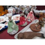 Royal Doulton Debbie, HN2400, Fair Maiden HN2434 and Fair Maiden HN2211. (3)