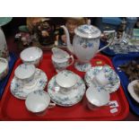 Duchess China E&B.L 1930's Coffee Service, of fourteen pieces:- One Tray