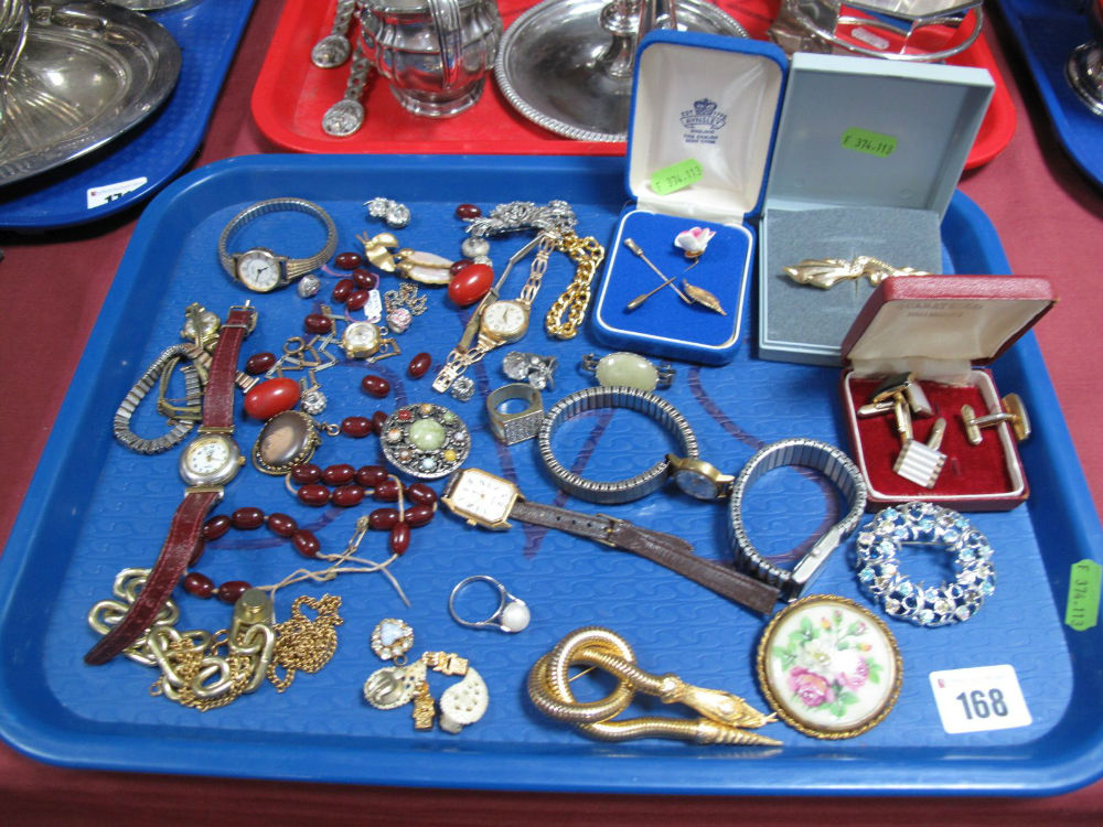 Assorted Costume Jewellery, including wristwatches.
