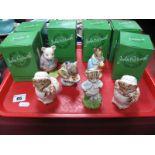 Beswick Ware by Royal Doulton Beatrix Potter Figures - 'Mrs Rabbit Cooking', 'Appley Dapply', '