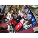 Betacom Telephone, as a red sports car, dolls, musical figurines, hot water jug. One tray