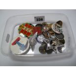 A Quantity of Pin Badges, both enamel and tin. Toy and military noted among others.