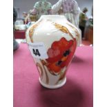 Moorcroft Pottery "Harvest Poppy" Vase, designed by Emma Bossons, shape 576/4, 10.5cms high.