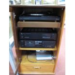 A Yamaha A-320 Stereo Amplifier, K-320 cassette deck, Sherwood PF-1470 turntable, etc, all in a