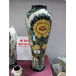 Moorcroft Pottery "Dent De Lion" Trial Vase, designed by Rachel Bishop, shape 121/14- dated 8-1-