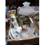 Lead Crystal Glassware, fruit bowl, etc, including Stuart, Royal Worcester fan dish, two novelty