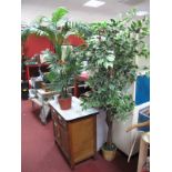 Artificial Floor Standing Tree, together with artificial fern.