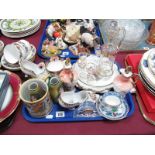 A Pair of Continental Plates, Phoenix cup saucer, quartz clock, etc:- One tray