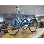 A Circa 1960's Dunlop Tricycle, in blue.
