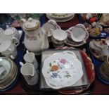 Royal Stafford Teaware, Aynsley "Henley" coffee pot, Wedgwood and Spode plates, etc:- One Tray