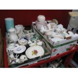 China Tea Cups, vases, cabinet plates, planters and other china. Two boxes