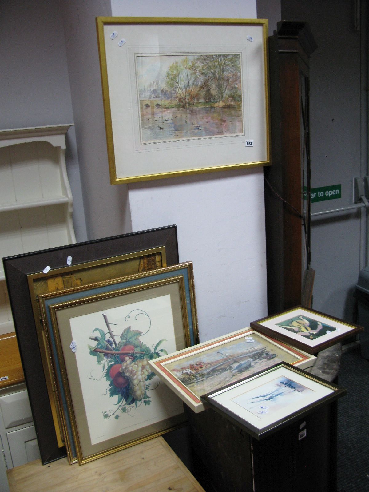 George Butler Watercolour, depicting Bakewell river scene, titled "Mallards At Bakewell"; together