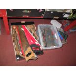 DIY Tools, drill bits, saws, clamps, chisels, etc:- Three Boxes