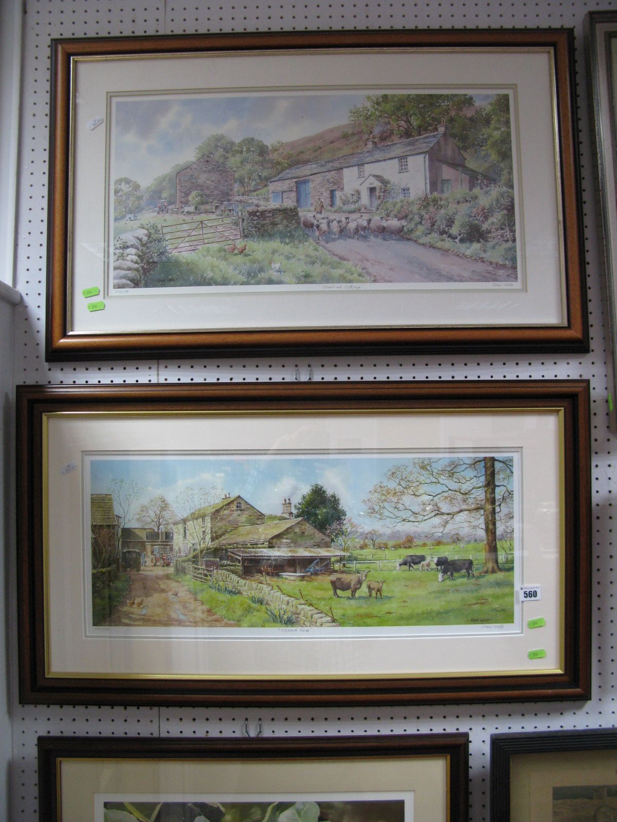 John Wood, two limited edition of 500 colour prints, "Orchard Farm" and "Chestnut Cottage", approx