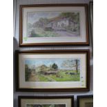 John Wood, two limited edition of 500 colour prints, "Orchard Farm" and "Chestnut Cottage", approx