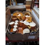 A Quantity of Hornsea "Saffron" Tea and Dinnerwares, (approximately fifty pieces):- One Box