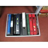 World Storage Crate with Commonwealth and World, in ten binders and an exercise book. With