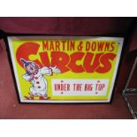 An Original Early 1900's American Circus Poster "Martin & Downs Circus-Under The Big Top", by The