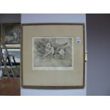 G. Vernon Stokes Limted Edition Etching 1 of 75 "Siamese Cat and Dog", graphite signed, 23.5 x