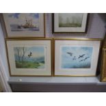 J.C. Harrison Two Limited Edition of 200 Colour Prints "Game Birds in Flight", by the Tyron Gallery,