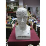 A Modern Phrenology Head by L. N. Fowler, 43cms high.