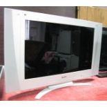 A Bush LCD2 Flatscreen TV, in silver (no remote).