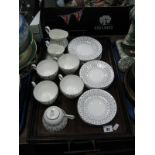 A Matched China Tea Service, Paragon china cups, Roslyn china saucers, plates, together with a