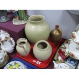 Pearson's of Chesterfield Large Pottery Vase, of ovoid form, 26.5cms high, Lovatt's jug and vase,