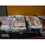 DVD's and CD's, over 150, many modern titles noted:- Two Boxes