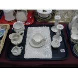 A Shell Lustre Tea For One Set, on tray, with further jug and sugar bowl and pair of
