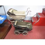 A Circa 1960's Silvercross Pram, in beige and a circa 1920's pram. (2)