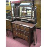 Early XX Century Beech Dressing Chest, desk. (2)