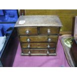 An Early XX Century Apprentice Piece Oak Chest of Drawers, fitted with two short and three long