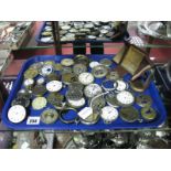 Assorted Pocketwatch Dial, cases, etc, (spares/repairs only):- One Tray