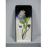 A Moorcroft Pottery Rectangular Pin Tray, decorated with the Trefoil design by Nicola Slaney,