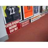 Football - Rotherham United Four Wall Signs, from Millmoor, 'Tickets Season', 'Players Officials