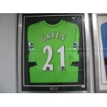 Rob Green - West Ham United Matchworn Premier League Goalkeepers Green Shirt, having Premier